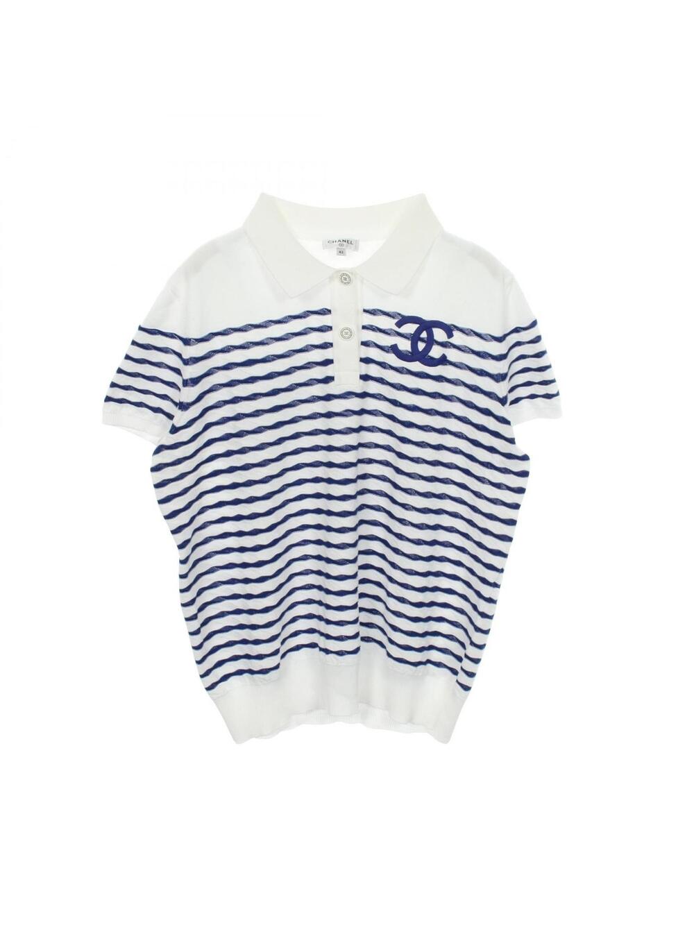 Chanel Coco Mark Border Knitwear Polo #338715C10B